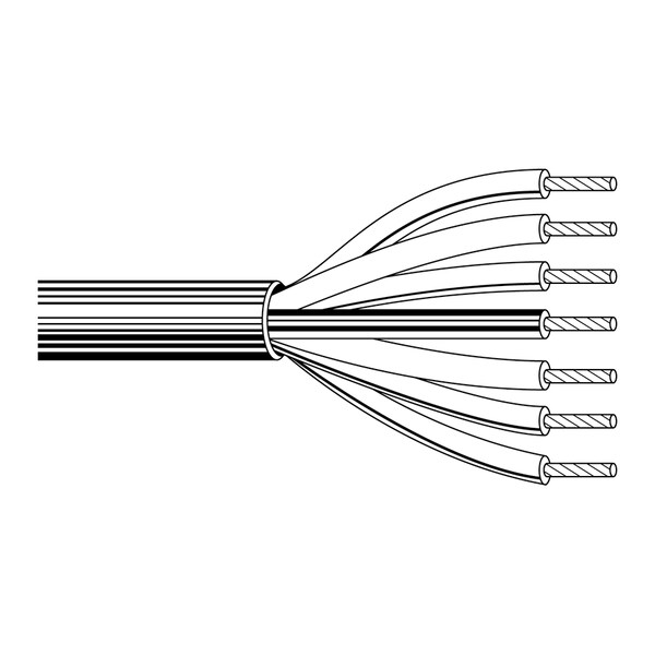 Belden Multi-Conductor Cable, AWM, 18 AWG, 9 C, Chrome, PVC, Stranded, 300V AC, Indoor, 5000 ft 8469 0605000 - main